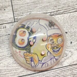 Vtg Hand Dexterity Handheld Game Baby World NYC 1940s Dome Toy Chef Cooking Eggs